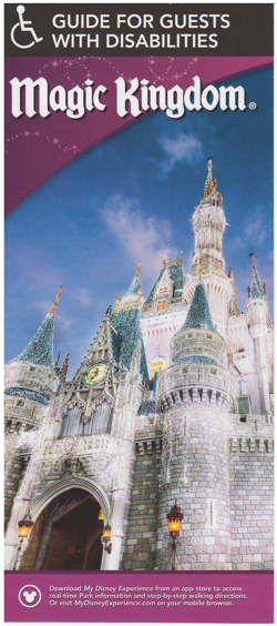 Image of the front of the Magic Kingdom Guide for Guests with Disabilities.