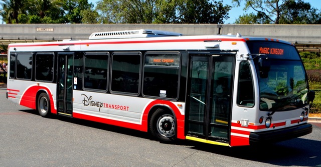 Disney World Bus With Magic Kingdom on Marquee