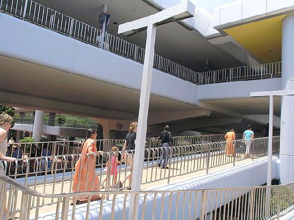 Disney World Epcot Monorail Station Multilevel Ramp