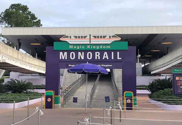 Magic Kingdom Monorail Entrance At TTC