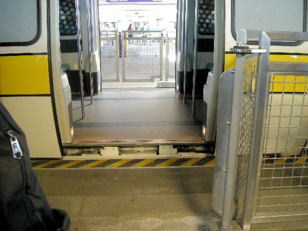 Monorail Doors Opened Waiting To Be Boarded