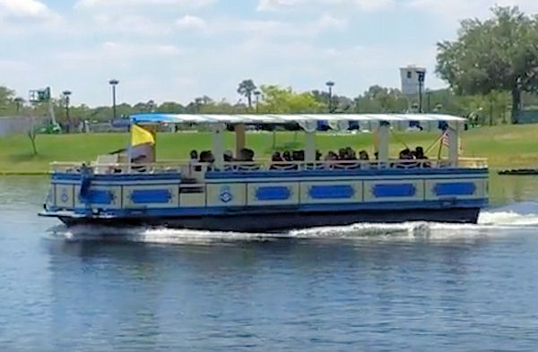 Riverboat/Water Taxi that travels in the Sassagoula River and the Disney Springs areas.
