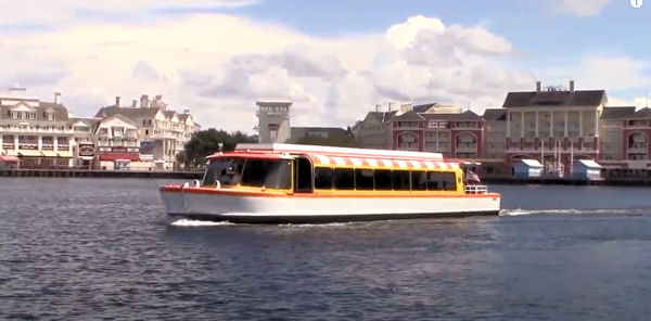 Friendship boat on Crescent Lake in the Epcot area.