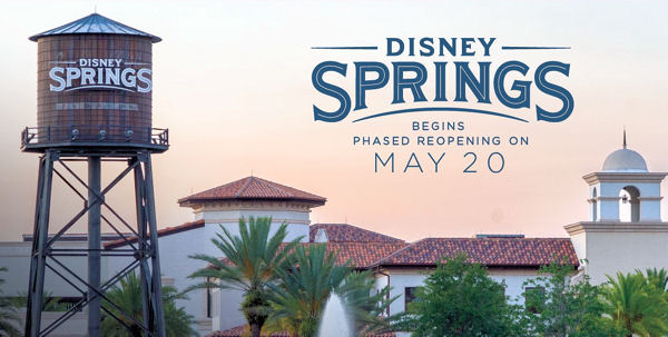 Cover shot of the Disney Springs Begins Phased Reopening on May 20
