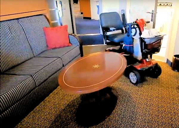Image of Disney Ship Accessible Stateroom With Mobility Scooter