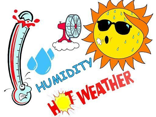 Cartoon Depicting Hot And Humid Weather. Anyone Could Benefit By Using An ECV At The Parks