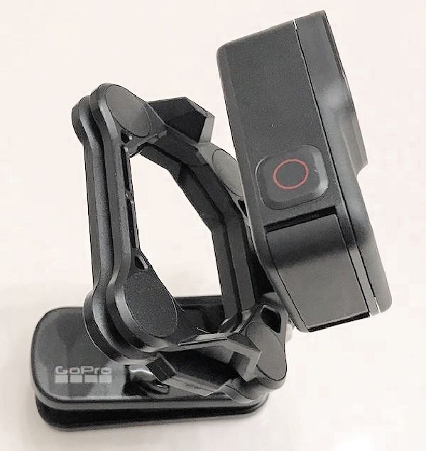 (C) GoPro On SNAP Mount Together With Adapter on Swivel Clip