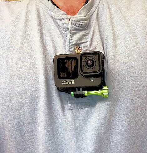 GoPro/SNAP Mount Positioned In Center Of Chest
