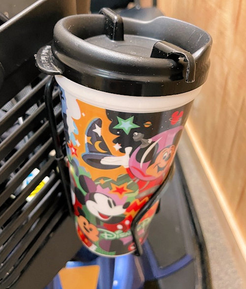 Refillable Disney Cup In The Adjustable Cup Holder