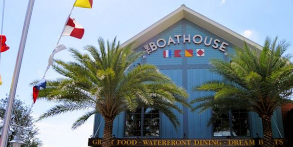 The Facade of The Boathouse Restaurant taken during the Walt Disney World Scavenger Hunt on wheels.