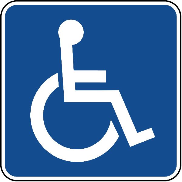 Disability Parking At Walt Disney World. Example of International Symbol of Access