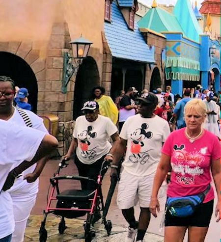 A Guest With A Rollator At Magic Kingdom