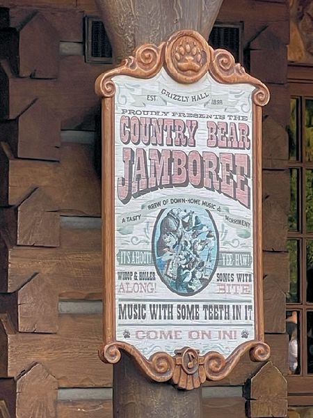 Country Bear Jamboree Outside Sign