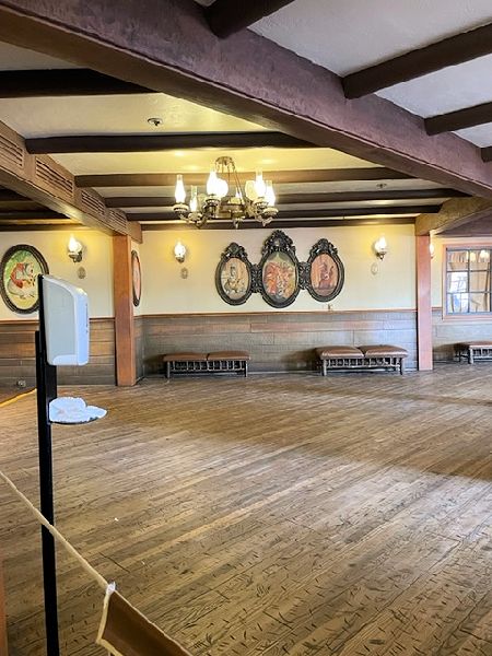 The lobby area inside of Grizzly Hall, home of the Country Bear Jamboree.

